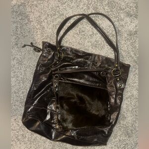 Chic Black Leather Shoulder Bag